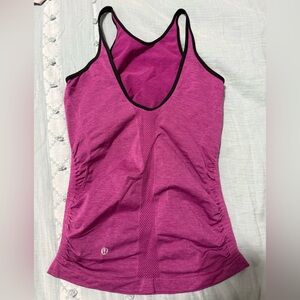 Lululemon In The Flow Pink Athletic Tank Top